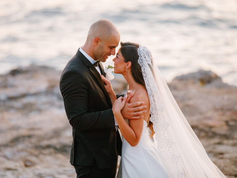 Rallou & Giorgos a white wedding by Noufaro Flowers in Kalamata, in the Southern Peloponnese