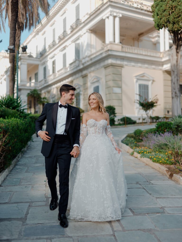 Destination Wedding Couple Just Married in Corfu by Nikos Roussis Photography