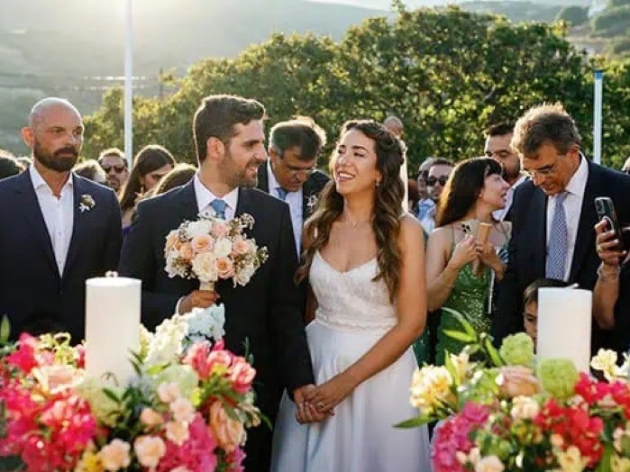 Ilias & Mikaela Wedding in Andros at Kourtesis Wine Estate