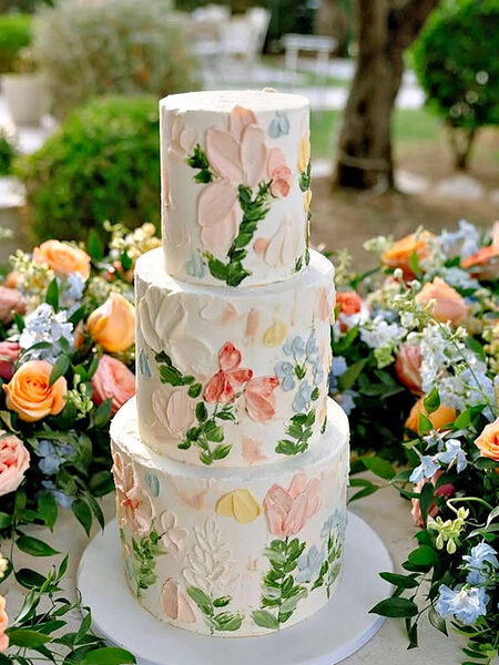 Floral Wedding Cake - Cake Boutiqie Corfu