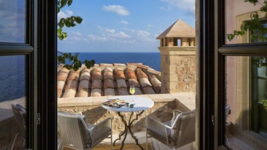 Moni Emvasis Luxury Suites Monemvasia- view from balcony of suites.