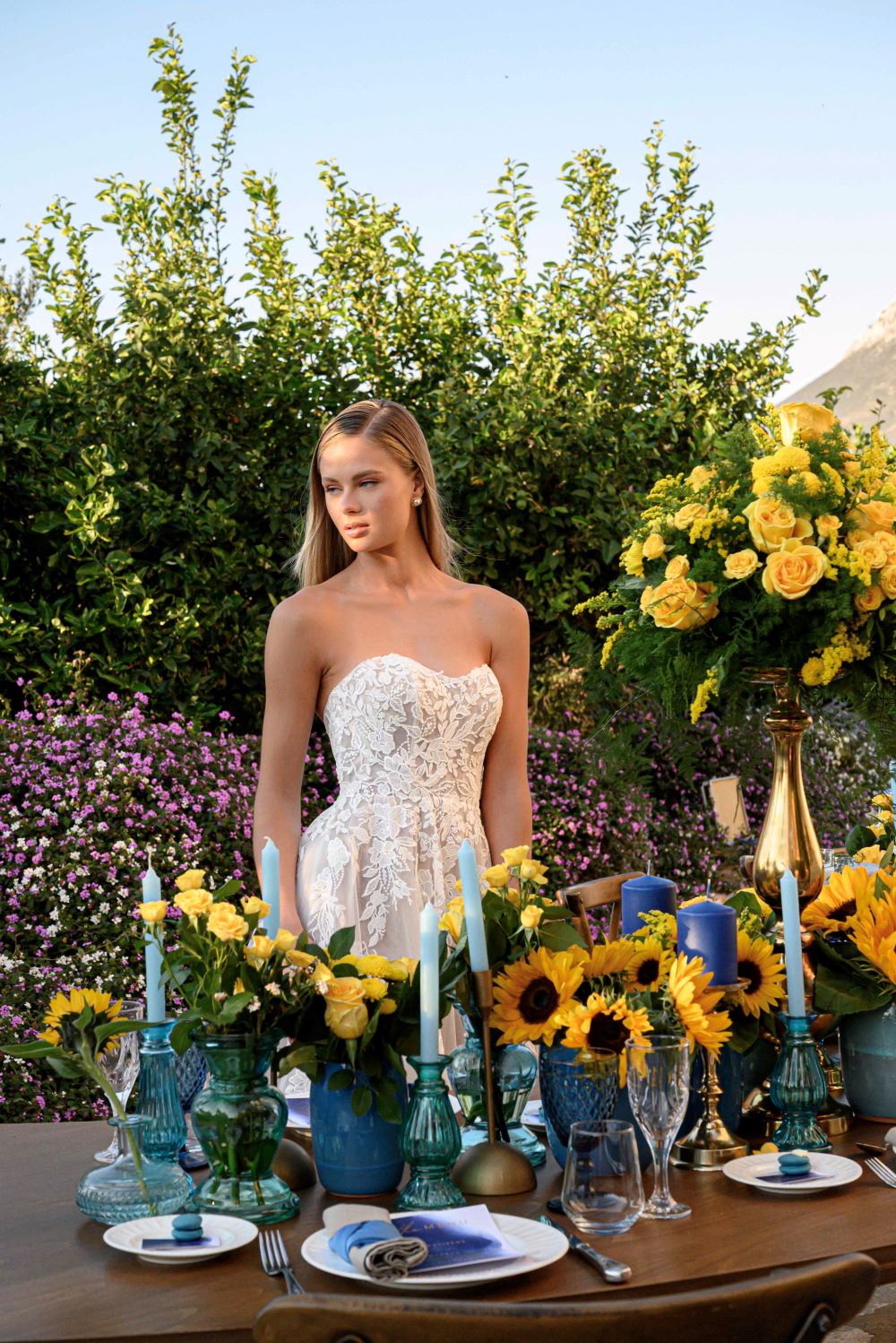 Bride at Reception Table in Arapakis Castle