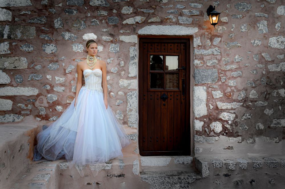 Beautiful Bride in Mani Arapakis Castle Weddings