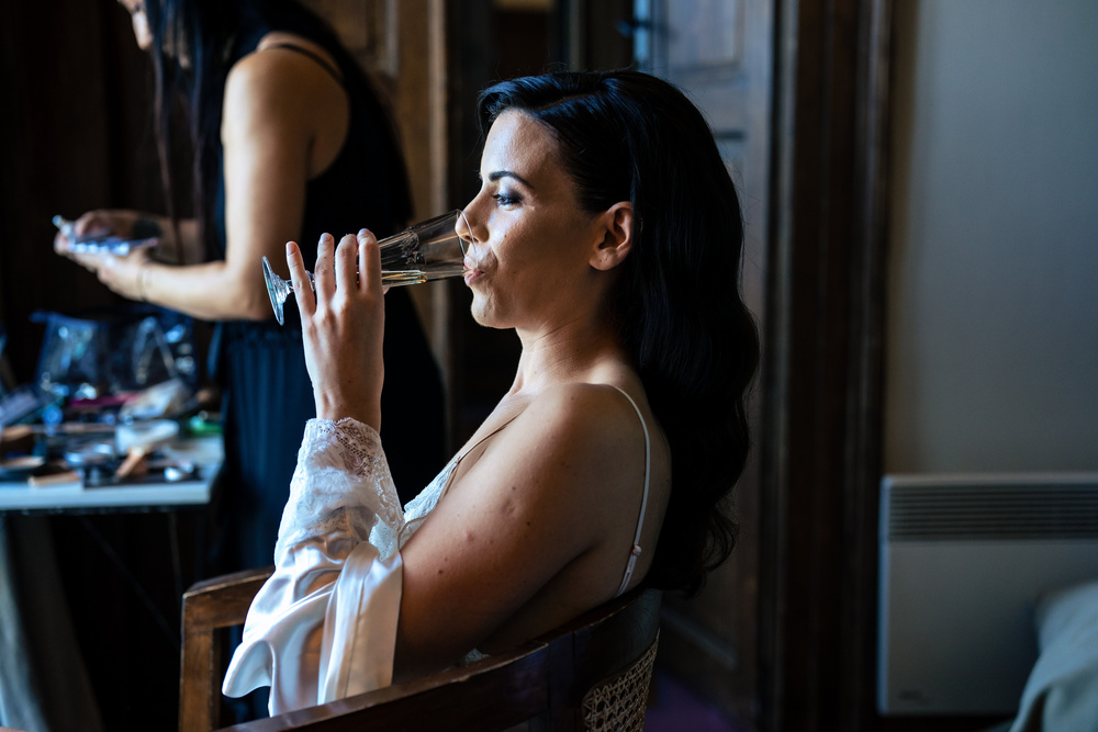 A romantic wedding in Syros - bride in wedding gown