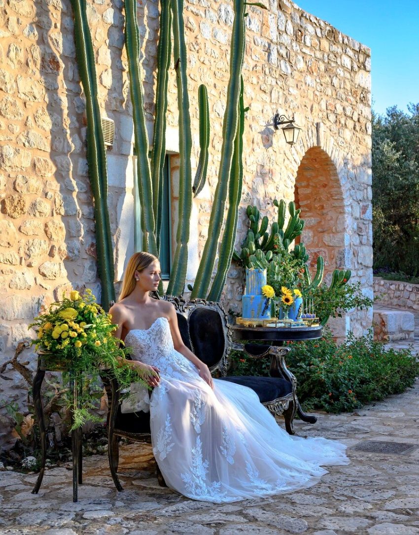 Bride At Arapakis Castle in Mani