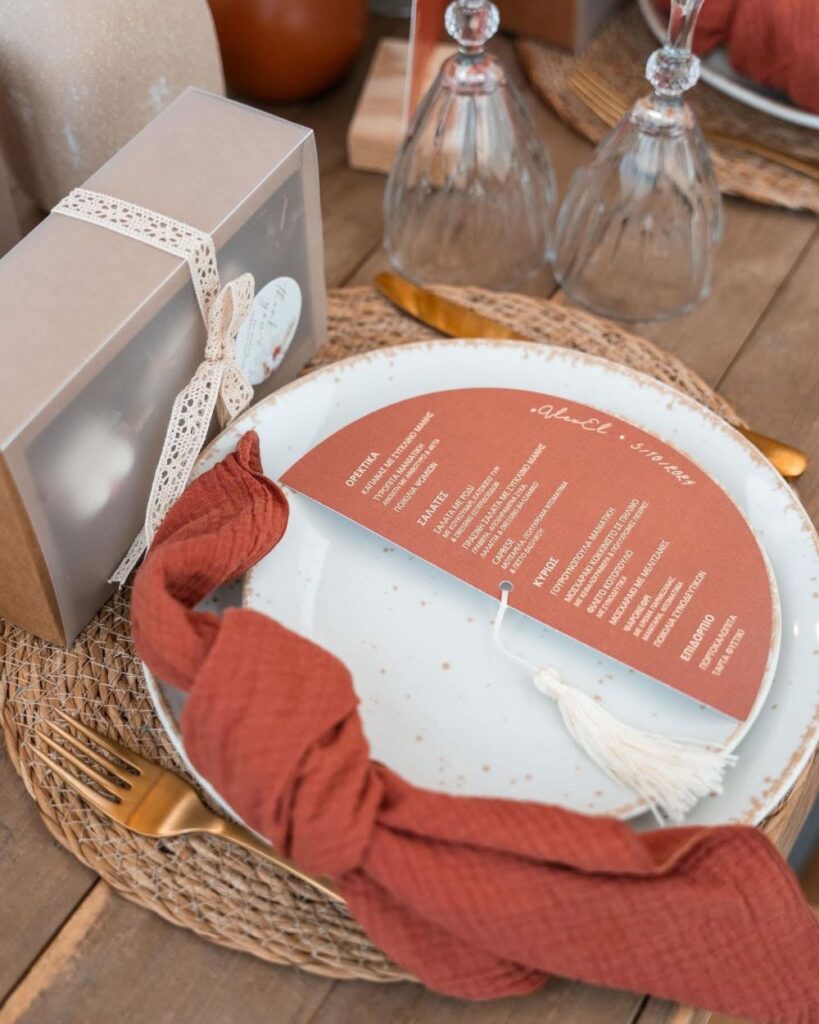 Penelope Weddings Peloponnese Wedding Reception Menu