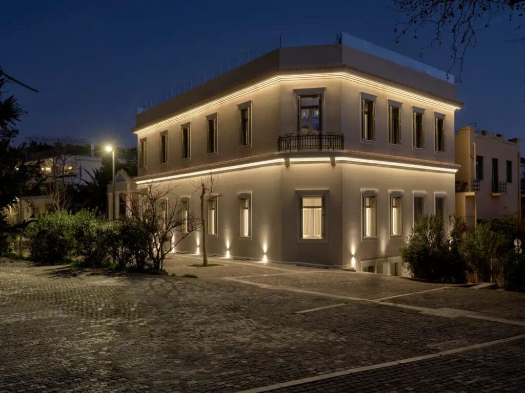 meropion wedding venue at night