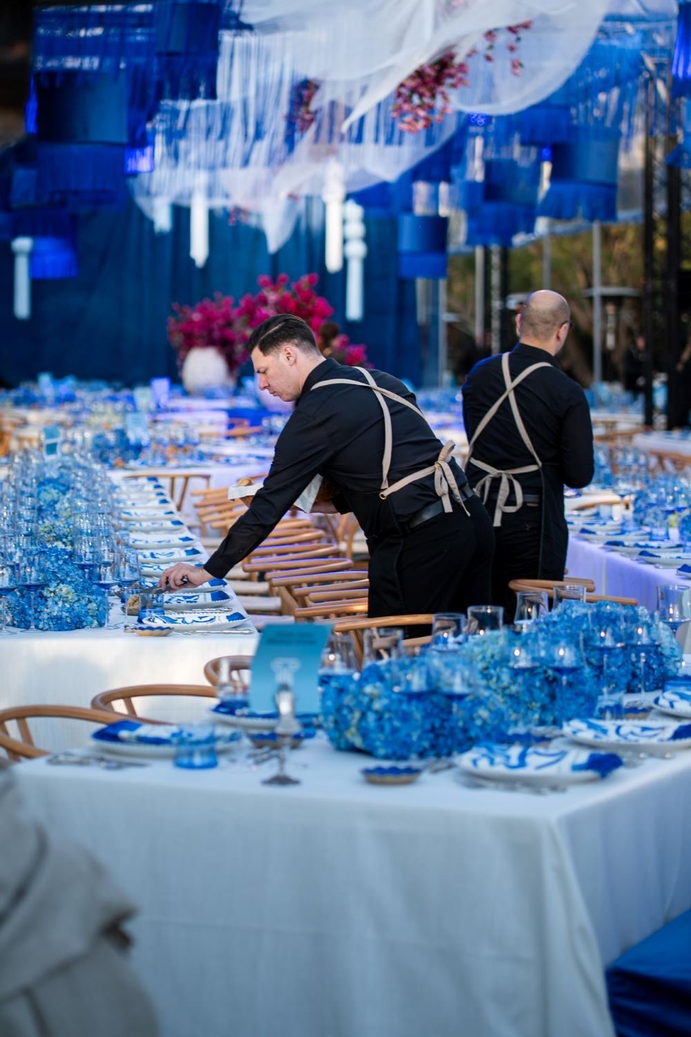Intercatering team at Ble Azure Wedding on Athens Riviera