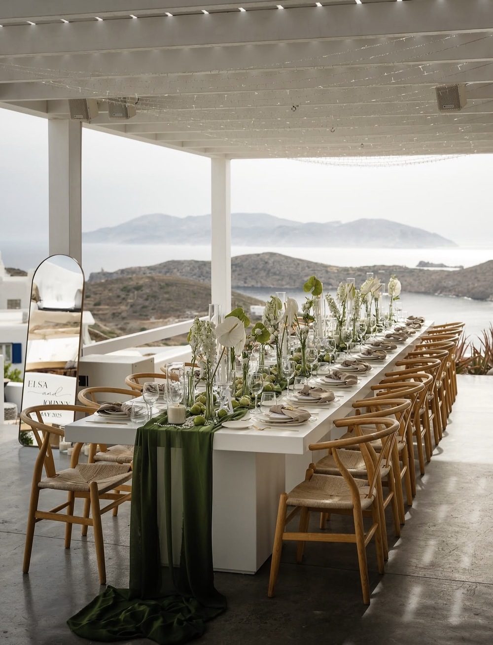 Flowery Santorini Wedding Floist