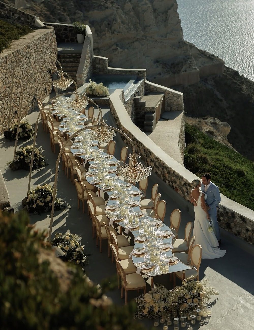 Flowery Santorini Wedding Florist